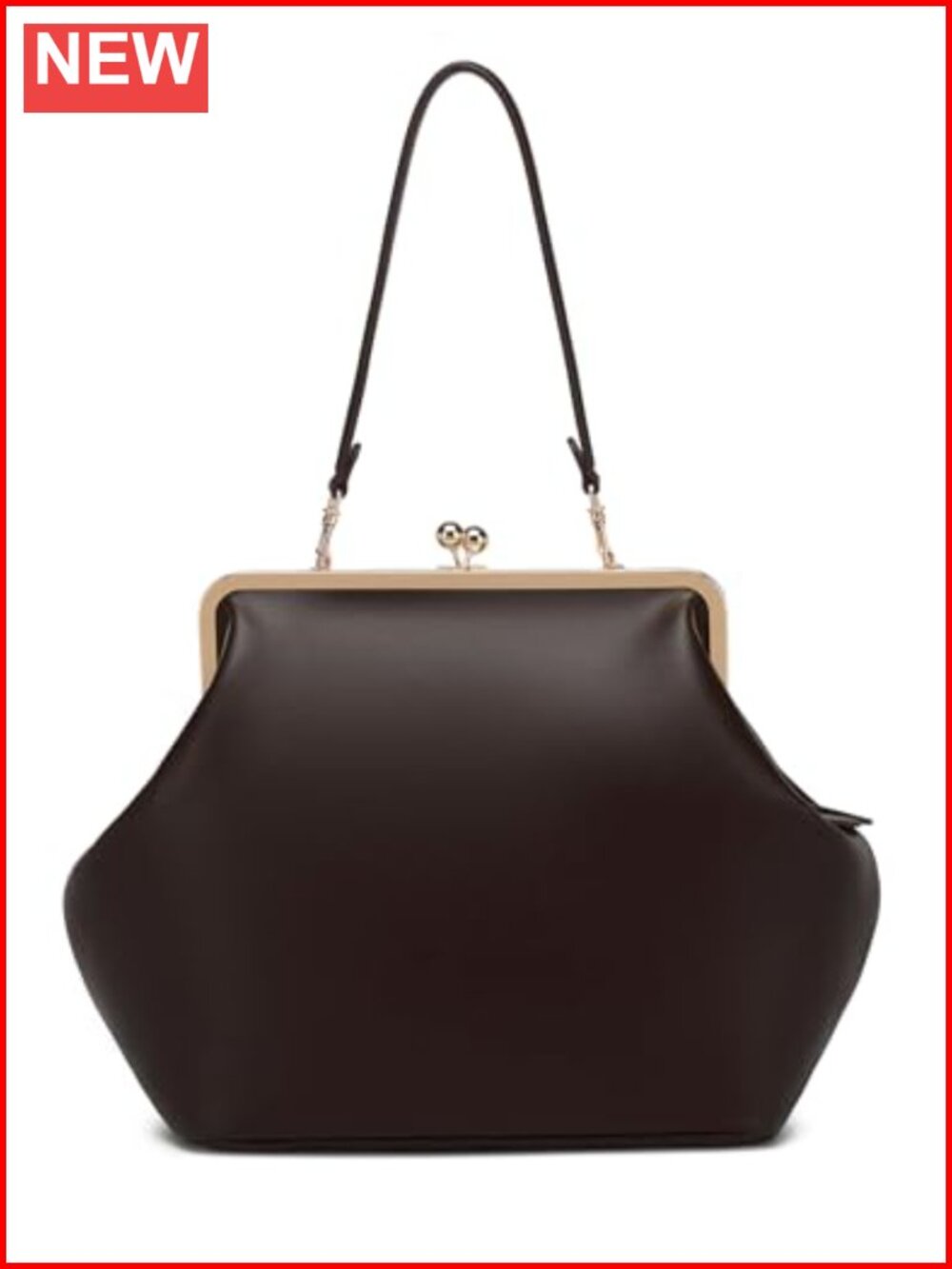 Genuine Leather Evening Bag Clutch Top Handle Shoulder Purse Minimalist